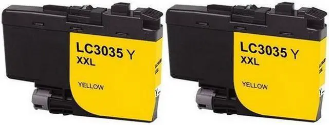 Alt view image 2 of 7 - SuppliesMAX Compatible Replacement for Brother DCP-J1100DW/MFC-J805DW/MFC-J815DW/MFC-J995DW/MFC-J1300DW Yellow Ultra High Yield Inkjet (2/PK-5000 Page Yield) (LC-3035Y_2PK)