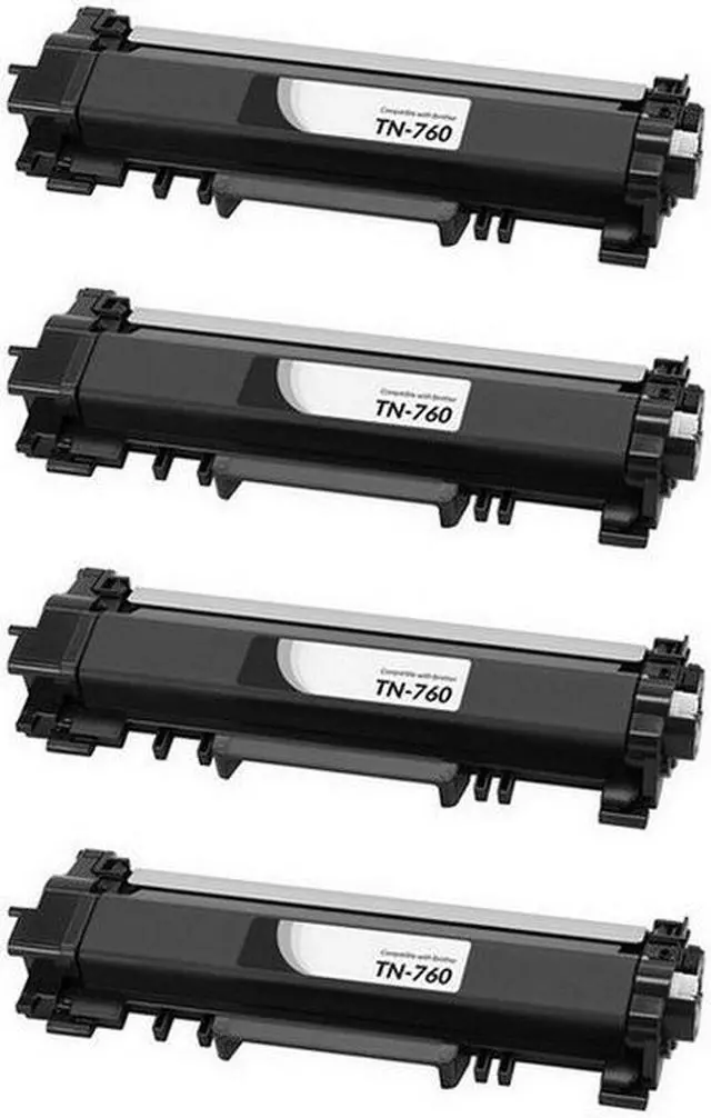 Alt view image 2 of 7 - SuppliesMAX Compatible Replacement for Brother DCP-L2510/DCP-L2550/HL-L2310/HL-L2350/HL-L2370/HL-L2395/MFC-L2710/MFC-L2730/MFC-L2750DW Toner Cartridge (4/PK-3000 Page Yield) (TN-760_4PK)