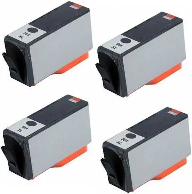 Alt view image 2 of 7 - SuppliesMAX Remanufactured Replacement for HP DeskJet 3500/OfficeJet 4620/PhotoSmart 5500/6520/7500/B8550/C6300/D5400/D7560 Black High Yield Inkjet (4/PK-550 Page Yield) (NO. 564XL) (C2P51FN_2PK)