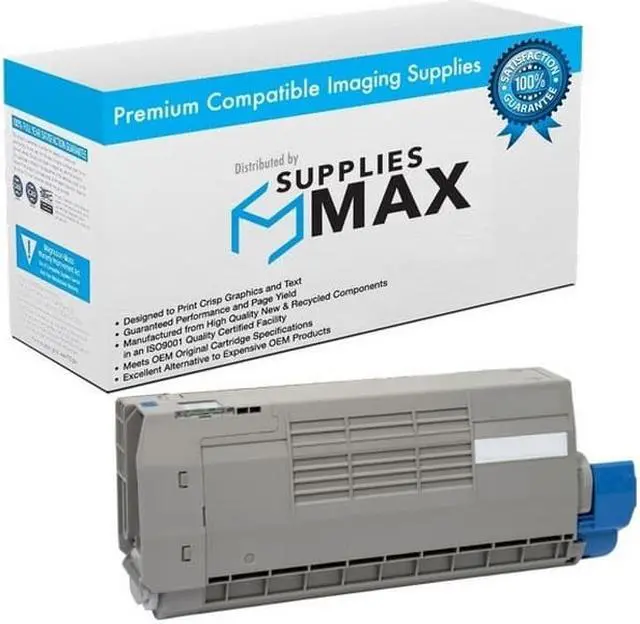 Main image of SuppliesMAX Compatible Replacement for Okidata C712DN/C712N Series Cyan Toner Cartridge (11500 Page Yield) (46507603)
