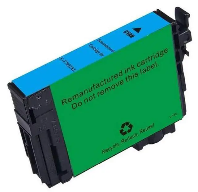 Alt view image 2 of 7 - SuppliesMAX Remanufactured Replacement for WorkForce WF-3720/WF-3730/WF-3733 Cyan High Yield Inkjet (950 Page Yield) (NO. 702XL) (T702XL220-S)