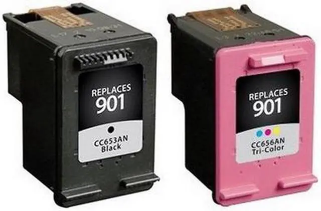 Alt view image 2 of 7 - SuppliesMAX Remanufactured Replacement for HP OfficeJet 4500/J4500/J4540/J4550/J4580/J4640/J4680 Series Inkjet Combo Pack (Black/Color) (NO. 901) (CN069FN)