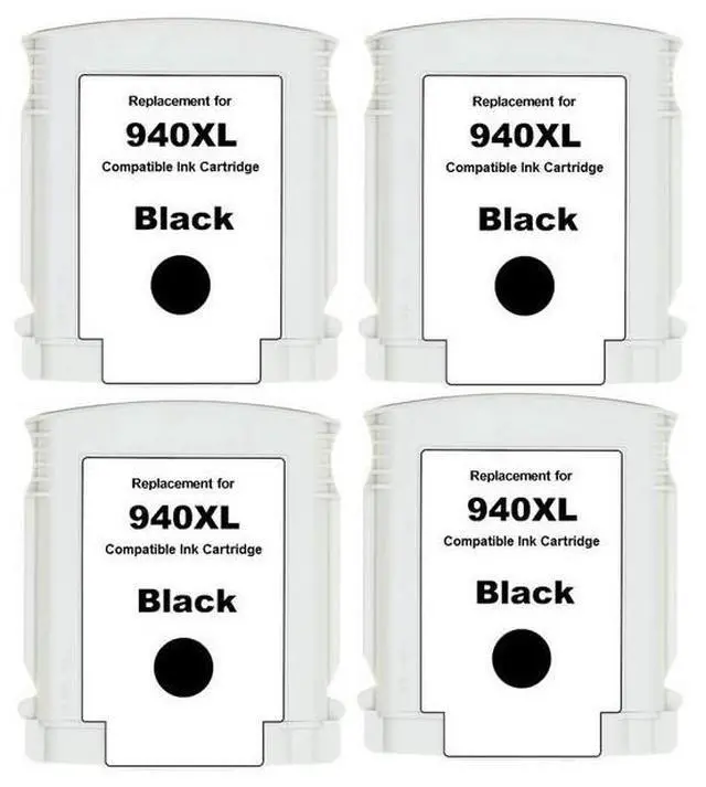 Alt view image 2 of 7 - SuppliesMAX Remanufactured Replacement for HP OfficeJet Pro 8000/OfficeJet Pro 8500/OfficeJet Pro 8500A Series Black High Yield Inkjet (4/PK-2200 Page Yield) (NO. 940XL) (C4906AN_4PK)