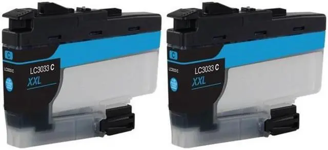 Alt view image 2 of 7 - SuppliesMAX Compatible Replacement for Brother DCP-J1100DW/MFC-J805DW/MFC-J815DW/MFC-J995DW/MFC-J1300DW Cyan Super High Yield Inkjet (2/PK-3000 Page Yield) (LC-3033C_2PK)