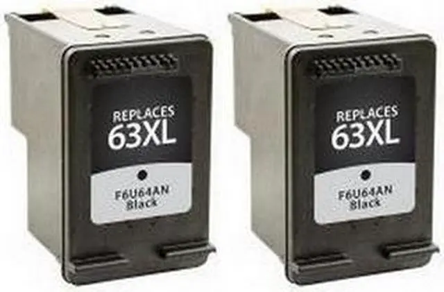 Alt view image 2 of 7 - SuppliesMAX Remanufactured Replacement for HP DeskJet 1112/2130/3630/3635/ENVY 4510/4520/OfficeJet 3830/4650/5200/5260/5272 Black High Yield Inkjet (2/PK-480 Page Yield) (NO. 63XL) (T0A53AN)