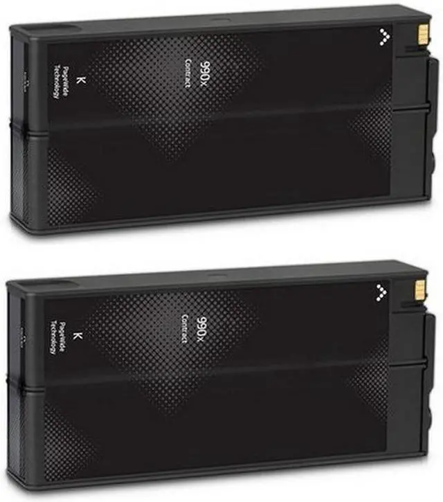 Alt view image 2 of 7 - SuppliesMAX Remanufactured Replacement for HP PageWide Pro 750/755/772/774/777/779/P7050/Managed P77740/P77750/P77760 Series Black High Yield Inkjet (2/PK-20000 Page Yield) (NO. 990X) (M0K01AND)