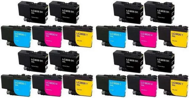 Alt view image 2 of 7 - SuppliesMAX Compatible Replacement for Brother DCP-J1100DW/MFC-J805DW/MFC-J815DW/MFC-J995DW/MFC-J1300DW Ultra High Yield Inkjet Combo Pack (8-BK/4-C/M/Y) (LC-3035-8BK4CMY)
