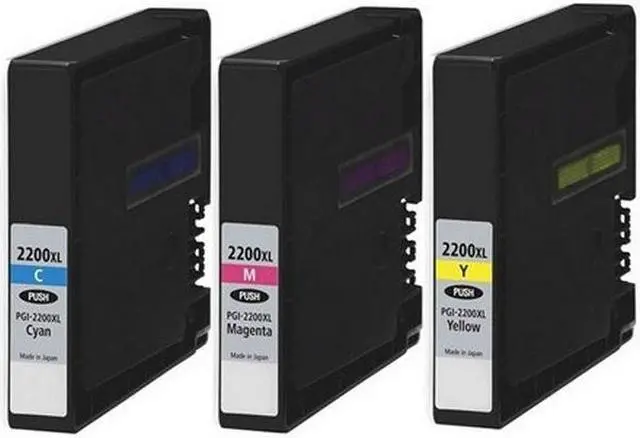 Alt view image 2 of 7 - SuppliesMAX Compatible Replacement for Canon MAXIFY iB-4020/IB-4120/MB-5020/MB-5120/MB-5320/MB-5420 High Yield Inkjet Combo Pack (C/M/Y) (PGI-2200XL) (9304B005)
