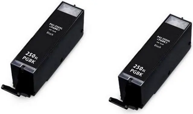 Alt view image 2 of 7 - SuppliesMAX Compatible Replacement for Canon PIXMA iP-7220/iP-8720/MG-5420/MG-5520/MG-5620/MG-6620/MG-7120/MG-7520 Black High Yield Pigment Inkjet (2/PK-500 Page Yield) (PGI-250XLBK) (6432B004)