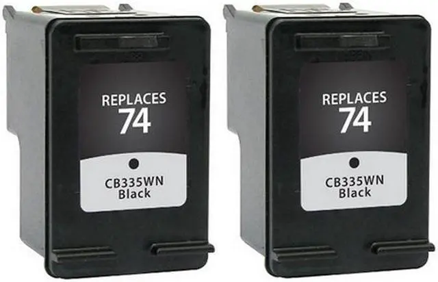 Alt view image 2 of 7 - SuppliesMAX Remanufactured Replacement for HP DeskJet D4260/D4360/PhotoSmart C4200/C4300/C4400/C4500/C5200/C5500/D5300 Series Black Inkjet (2/PK-200 Page Yield) (NO. 74) (CZ069FN)