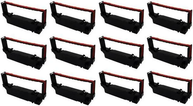 Alt view image 2 of 7 - SuppliesMAX Compatible Replacement for Star-Micronics SP-700/SP-712/SP-712MD/SP-742 Black/Red P.O.S. Printer Ribbons (12/PK) (C1331BR_12PK)