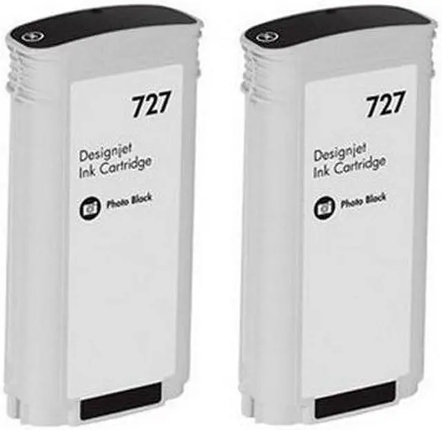 Alt view image 2 of 7 - SuppliesMAX Remanufactured Replacement for HP DesignJet T920/T930/T1500/T1530/T2500/T2530 Series Photo Black Dye High Yield Wide Fomat Inkjet (2/PK-130ML) (NO. 727) (B3P23A_2PK)