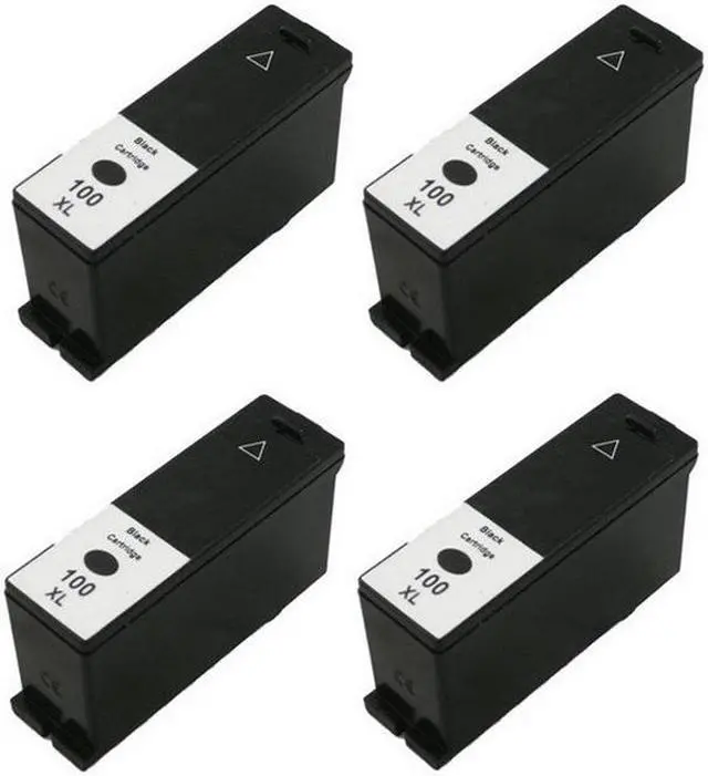 Alt view image 2 of 7 - SuppliesMAX Compatible Replacement for Lexmark PRO 901/PRO 705/PRO 805/PRO 905/S301/S305/S405/S505/S605/S815/S816 Black High Yield Inkjet (4/PK-510 Page Yield) (NO. 100XL) (14N1187_2PK)