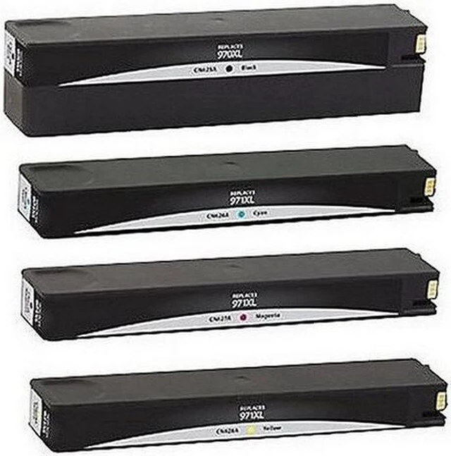 Alt view image 2 of 7 - SuppliesMAX Remanufactured Replacement for HP OfficeJet Pro X451dn/X451dw/X476dn/X476dw/X551dw/X576dn/X576dw Series High Yield Inkjet Combo Pack (BK/C/M/Y) (NO. 970XL/NO. 971XL) (CN62AMP)