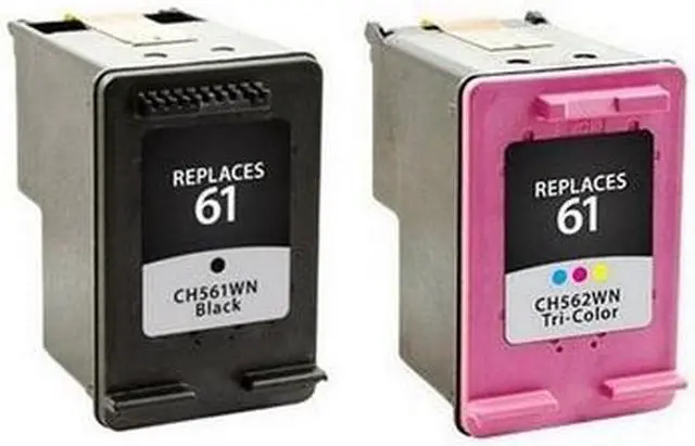 Alt view image 3 of 8 - SuppliesMAX Remanufactured Replacement for HP DeskJet 1010/2050/2510/2540/3000/3050/3510/ENVY 4500/5530/OfficeJet 2620/4630 Inkjet Combo Pack (Black/Color) (NO. 61) (CR259FN)