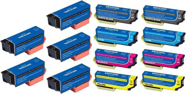 Alt view image 2 of 7 - SuppliesMAX Remanufactured Replacement for Expression Premium XP-530/XP-540/XP-630/XP-640/XP-645/XP-830/XP-900/XP-7100 Inkjet Combo Pack (5-BK/2-PBK/C/M/Y) (NO. 410XL) (T410XL-7B2CS)