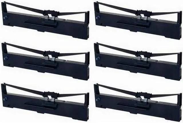 Alt view image 2 of 7 - SuppliesMAX Compatible Replacement for FX-890/FX-890-II/FX-890-II-NT/FX-890N/FX-890A/FX-890II-N Black Printer Ribbons (6/PK) (EPN011590)