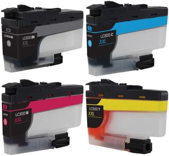 Alt view image 2 of 7 - SuppliesMAX Compatible Replacement for Brother DCP-J1100DW/MFC-J805DW/MFC-J815DW/MFC-J995DW/MFC-J1300DW Super High Yield Inkjet Combo Pack (BK/C/M/Y) (LC-3033VALBP)