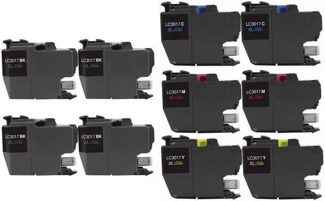 Alt view image 2 of 7 - SuppliesMAX Compatible Replacement for Brother MFC-J5330DW/MFC-J5335DW/MFC-J5730DW/MFC-J6530DW/MFC-J6830DW High Yield Inkjet Combo Pack (4-BK/2-C/M/Y) (LC-3017-4BK2CMY)