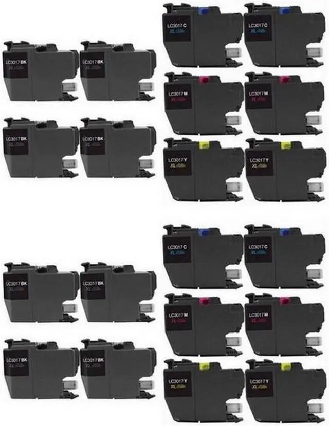 Alt view image 2 of 7 - SuppliesMAX Compatible Replacement for Brother MFC-J5330DW/MFC-J5335DW/MFC-J5730DW/MFC-J6530DW/MFC-J6830DW High Yield Inkjet Combo Pack (8-BK/4-C/M/Y) (LC-3017-8BK4CMY)