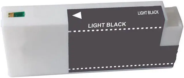 Alt view image 2 of 7 - SuppliesMAX  Replacement for Stylus Pro 7700/7900/9700/9900/WT-7900 Light Black Wide Format Inkjet (350 ML) (T596700-US)
