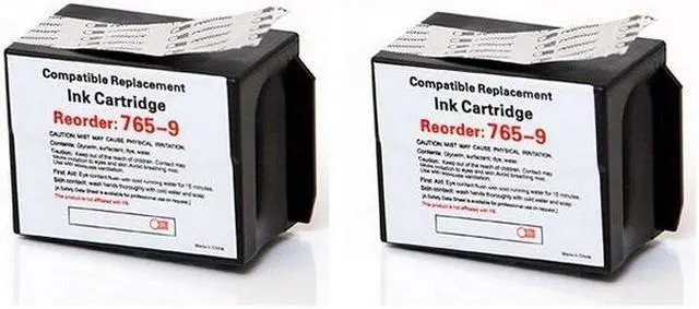 Alt view image 2 of 7 - SuppliesMAX Compatible Replacement for Pitney-Bowes DM-300C/DM-400C/DM-450C/DM-475C Mailing System Red Postage Meter Inkjet (2/PK-8000 Page Yield) (765-9_2PK)