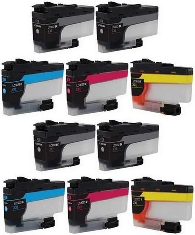 Alt view image 2 of 7 - SuppliesMAX Compatible Replacement for Brother DCP-J1100DW/MFC-J805DW/MFC-J815DW/MFC-J995DW/MFC-J1300DW Super High Yield Inkjet Combo Pack (4-BK/2-C/M/Y) (LC-3033-4BK2CMY)