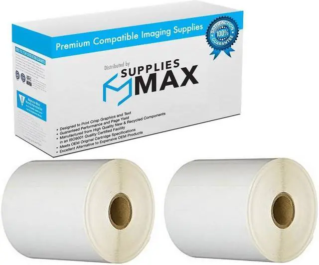 Main image of SuppliesMAX Compatible Replacement for Zebra Direct Thermal Labels (4in X 3in/1in Core) (2/PK-500 Labels) (DTL4X3_2PK)
