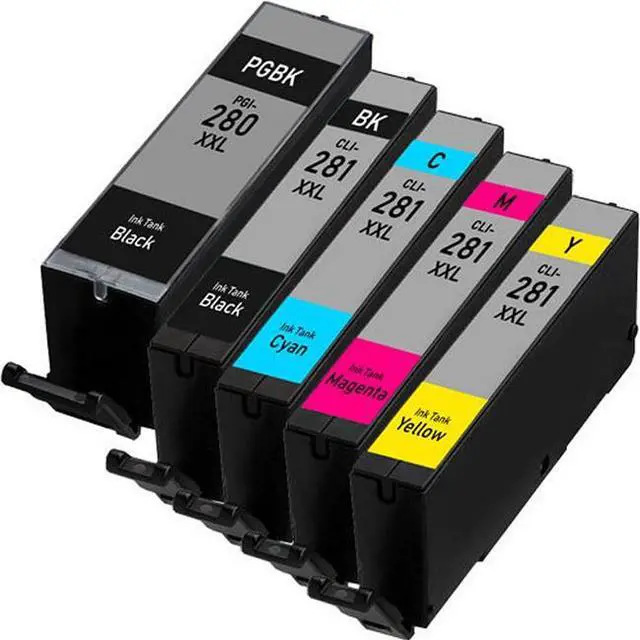 Alt view image 2 of 7 - SuppliesMAX Compatible Replacement for Canon PIXMA TR-7520/TR-8520/TR-8620/TS-6120/TS-8120/TS-9120/TS-9520/TS-9521 Super High Yield Inkjet Combo Pack (2-BK/1-C/M/Y) (PGI-280XXL/CLI-281XXL) (2075C006)