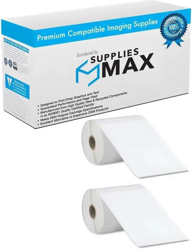 Main image of SuppliesMAX Compatible Replacement for Dymo White Shipping Labels (4in x 6in) (2/PK-220 Labels) (1744907_2PK)
