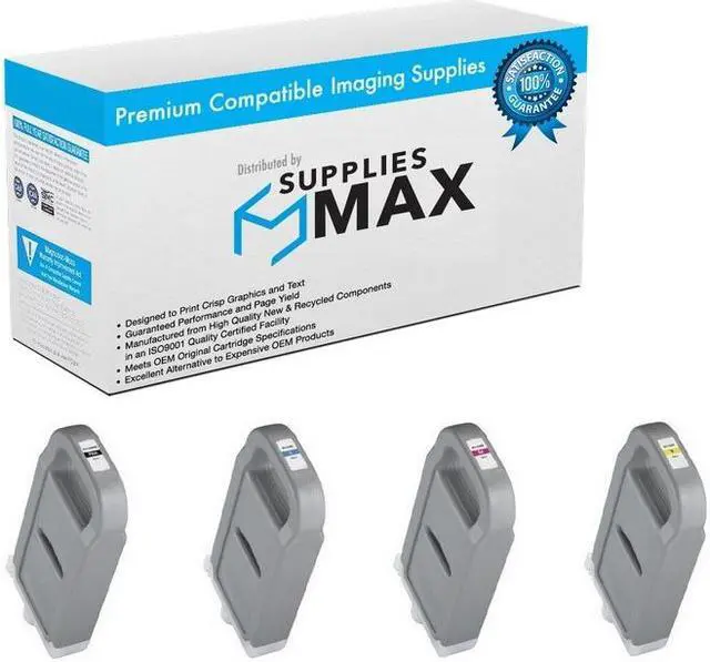 Main image of SuppliesMAX Compatible Replacement for Canon ImagePROGRAF PRO 2000/2100/4000/4100/6000/6100 High Yield Inkjet Combo Pack (PBK/C/M/Y) (PFI-1700MP)