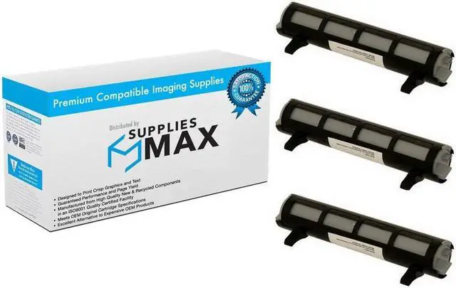 Main image of SuppliesMAX Compatible Replacement for Panasonic KX-FL511/541/611/KX-FLM651/661/671 Toner Cartridge (3/PK-2500 Page Yield) (KX-FA83_3PK)