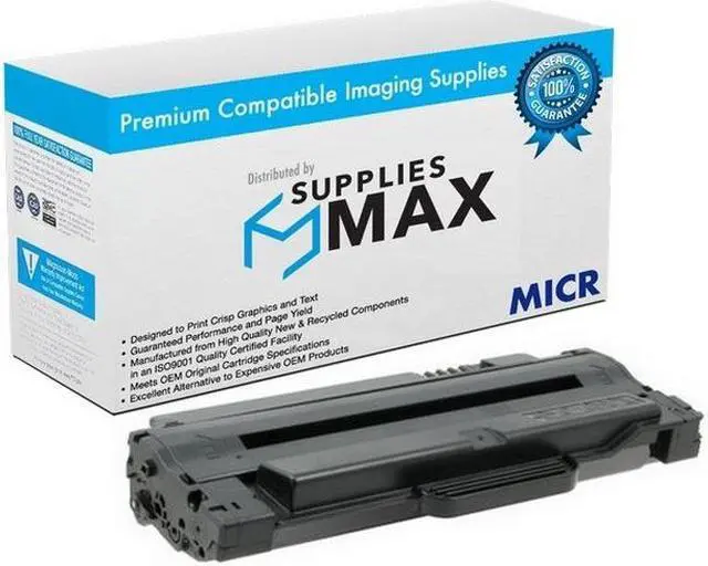 Main image of SuppliesMAX Compatible MICR Replacement for Samsung ML-1910/ML-1915/ML-2525W/ML-2540R/ML-2580N/SCX-4600/SCX-4623FN/SCX-4623FW/SF-650P Toner Cartridge (2500 Page Yield) (MLT-D105L)