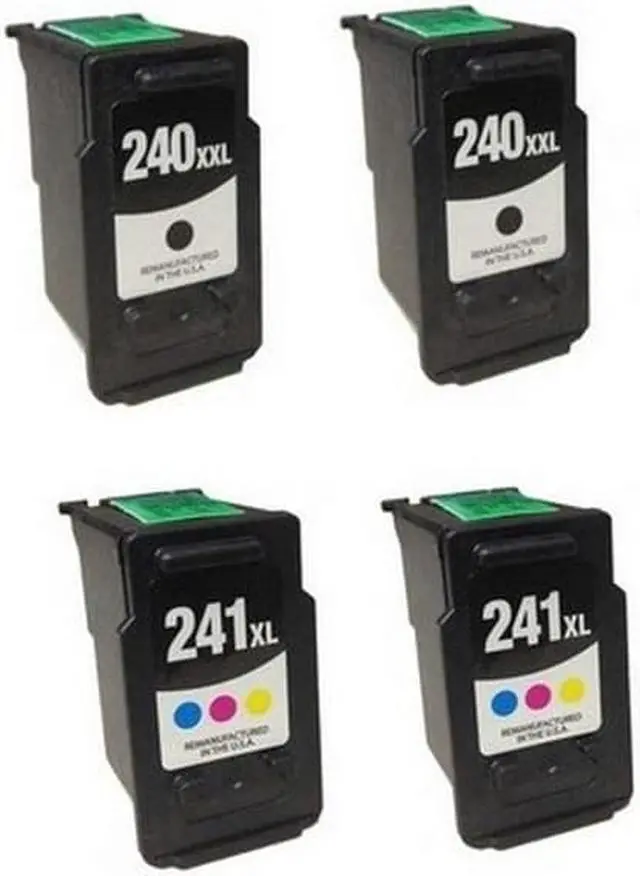 Alt view image 2 of 7 - SuppliesMAX Remanufactured Replacement for Canon PIXMA MG-2220/MG-3620/MG-4220/MX-372/MX-452/MX-512/MX-522/MX-532 High Yield Inkjet Combo Pack (2-Black/2-Color) (PG-240XL_2PK/CL-241XL_2PKMP)