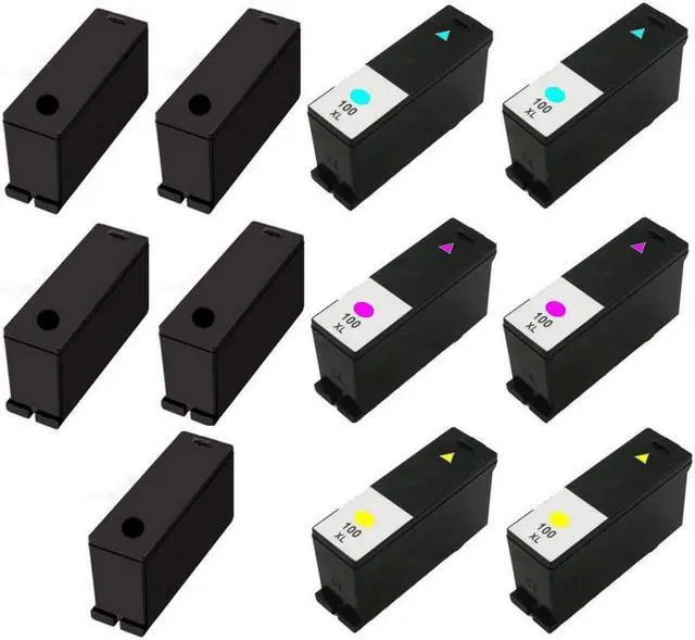 Alt view image 2 of 7 - SuppliesMAX Compatible Replacement for Lexmark PRO 805/PRO 901/PRO 905 High Yield Inkjet Combo Pack (5-BK/2-C/M/Y) (NO. 105XL/NO. 100XL) (14N0822_5PK/14N1188_2PKMP)
