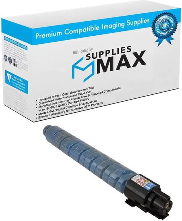 Main image of SuppliesMAX Compatible Replacement for Savin IM-C300/IM-300F/IM-C400F/IM-C400SRF Cyan Toner Cartridge (6000 Page Yield) (TYPE IM-C300) (842379)
