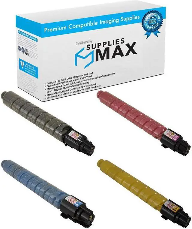 Main image of SuppliesMAX Compatible Replacement for Savin IM-C300/IM-300F/IM-C400F/IM-C400SRF Toner Cartridge Combo Pack (BK/C/M/Y) (TYPE IM-C300) (84237MP)