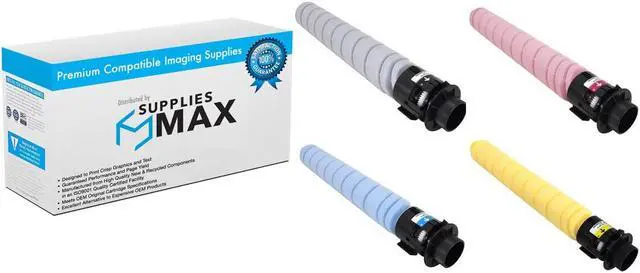 Main image of SuppliesMAX Compatible Replacement for Savin IM-C3000/IM-C3500 Toner Cartridge Combo Pack (BK/C/M/Y) (TYPE IM-C3500) (84225MP)