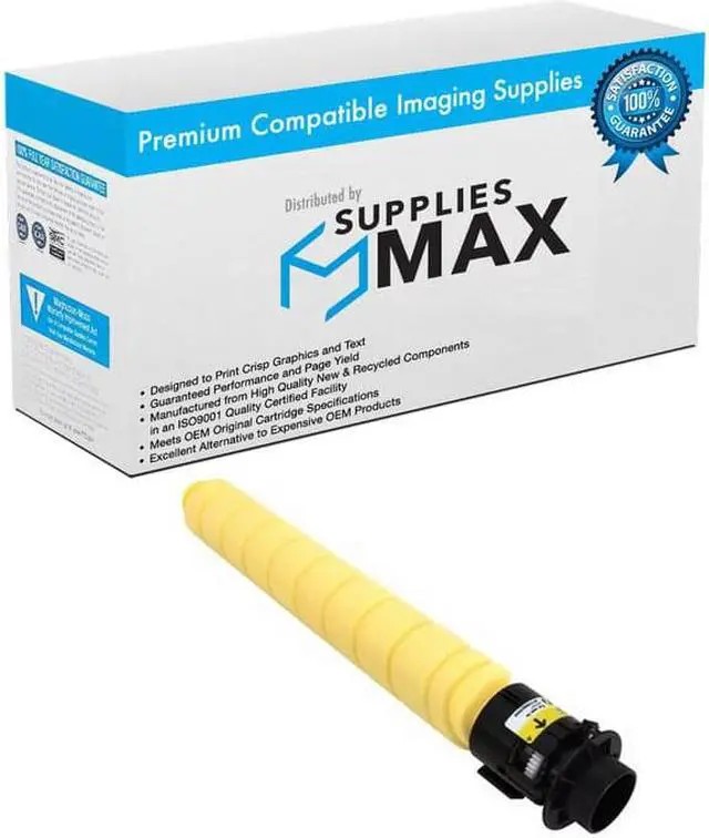 Main image of SuppliesMAX Compatible Replacement for Ricoh IM-C3000/IM-C3500 Yellow Toner Cartridge (19000 Page Yield) (TYPE IM-C3500) (842256)
