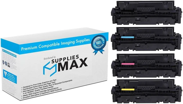Main image of SuppliesMAX Compatible Replacement for HP Color Laser Jet Enterprise M455/M480/PRO M454/PRO M479 Series Toner Cartridge Combo Pack (BK/C/M/Y) (NO. 414A) (W202MP)
