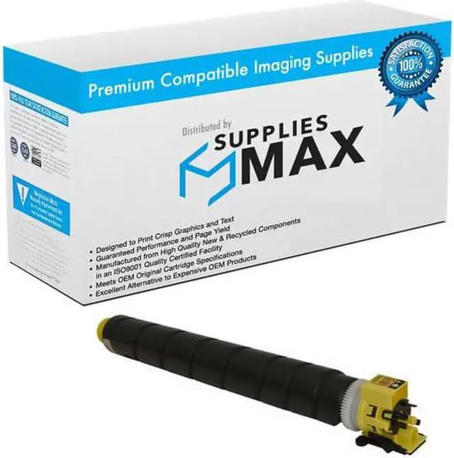 Main image of SuppliesMAX Compatible Replacement for Copystar CS-3252CI/CS-3253CI Yellow Toner Cartridge (15000 Page Yield) (TK-8339Y) (1T02RLACS0)