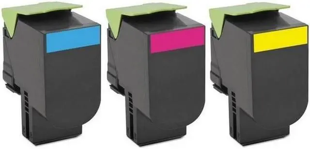 Alt view image 2 of 7 - SuppliesMAX Compatible Replacement for Lexmark CS-421/CS-521/CS-622/CX-421/CX-522/CX-622/CX-625 High Yield Toner Cartridge Combo Pack (C/M/Y) (78C1XCMY)
