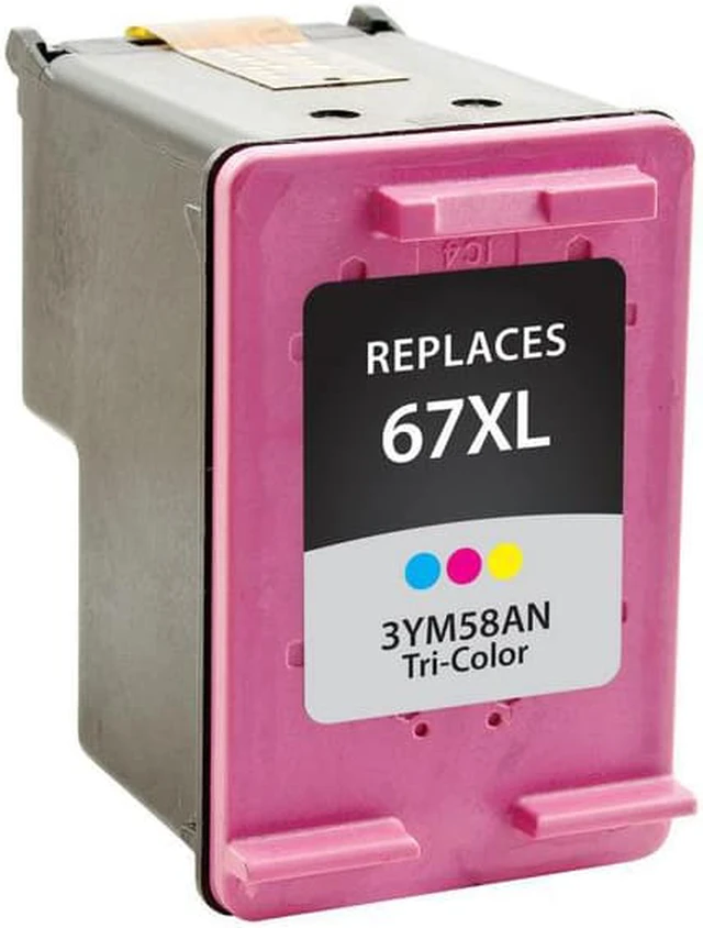 Alt view image 2 of 7 - SuppliesMAX Remanufactured Replacement for HP DeskJet 1255/Deskjet 2700/Deskjet 4100/ENVY 6000/ENVY 6400 Series Tri-Color High Yield Inkjet (200 Page Yield) (NO. 67XL) (3YM58AN)