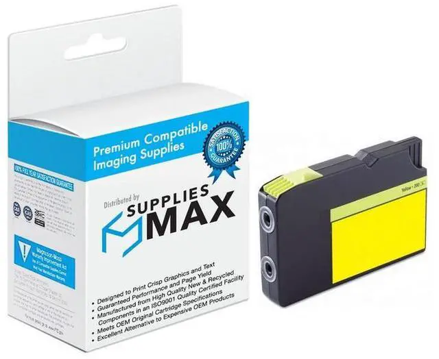 Alt view image 7 of 7 - SuppliesMAX Compatible Replacement for Lexmark OfficeEdge Pro 4000/Pro 4000C/Pro 5500/ Pro 5500T Yellow High Yield Inkjet (1600 Page Yield) (NO. 200XL) (14L0177)