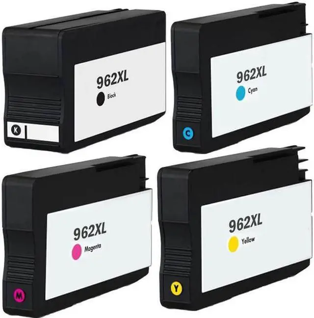 Alt view image 2 of 7 - SuppliesMAX Remanufactured Replacement for HP OfficeJet Pro 9010/9014e/9015e/9019/9020e/9022e/9023/9025e/9026/9028e High Yield Inkjet Combo Pack (BK/C/M/Y) (NO. 962XL) (3JB34AN)