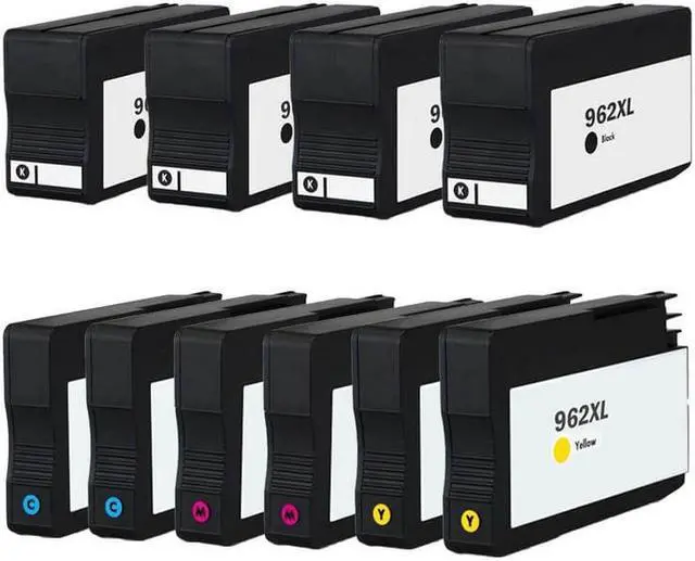 Alt view image 2 of 7 - SuppliesMAX Remanufactured Replacement for HP OfficeJet Pro 9010/9014e/9015e/9019/9020e/9022e/9023/9025e/9026/9028e High Yield Inkjet Combo Pack (4-BK/2-C/M/Y) (NO. 962XL) (6ZA57AN_2PK)