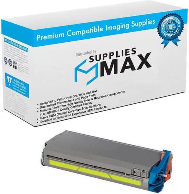 Main image of SuppliesMAX Compatible Replacement for Okidata C7100N/C7300N/C7350N/C7500N/C7550N Yellow Toner Cartridge (10000 Page Yield) (TYPE C4) (41963005)