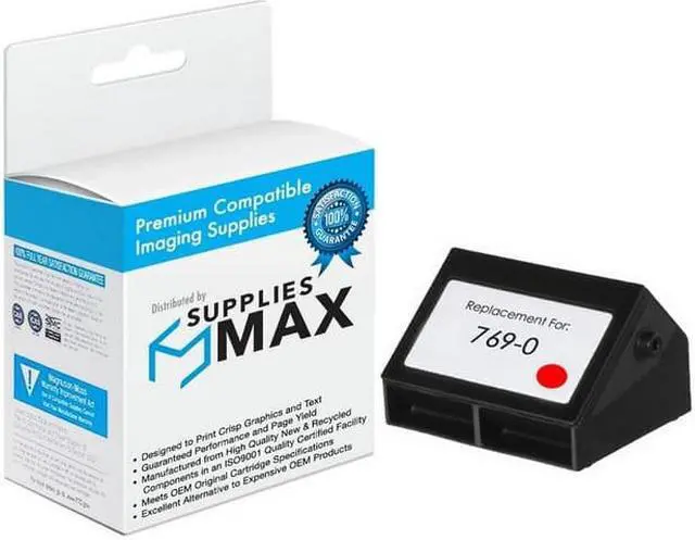 Main image of SuppliesMAX Compatible Replacement for Pitney Bowes E700/E707/E745/E747/G700 Red Postage Meter Inkjet (769-0)