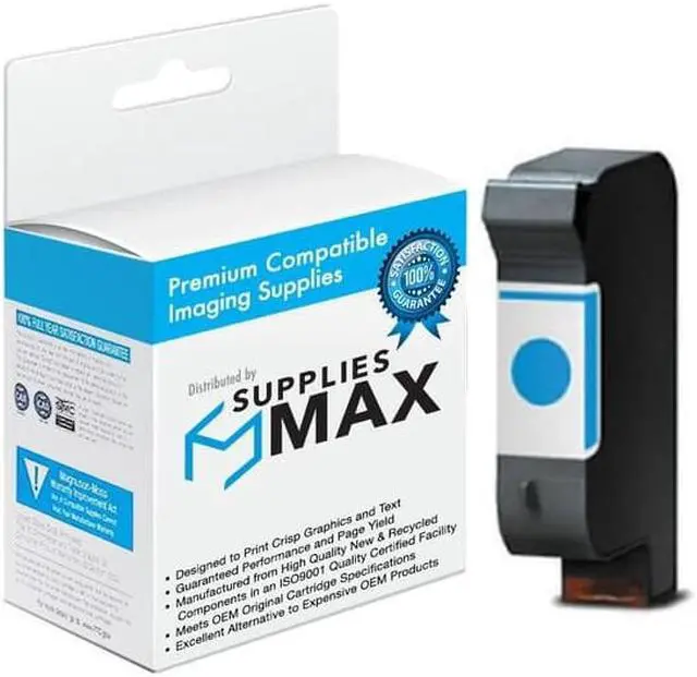 Main image of SuppliesMAX Remanufactured Replacement for HP DeskJet 1200C/DeskJet 1600C/Color Copier 210 Series Cyan Inkjet (1600 Page Yield) (NO. 40) (51640C)