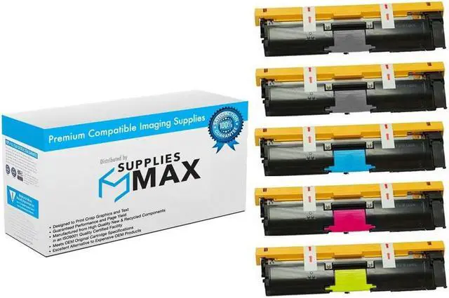 Main image of SuppliesMAX Compatible Replacement for Konica Minolta Magicolor 2400/2430/2450/2480/2490/2500/2530/2550/2590 High Yield Toner Cartridge Combo Pack (2-BK/1-C/M/Y) (1710589-004_2PK/1710595-001MP)